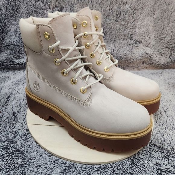Timberland Shoes - Timberland Stone Street 6 " Lace Up Waterproof Rugby Tan Ortholite Size 9.5